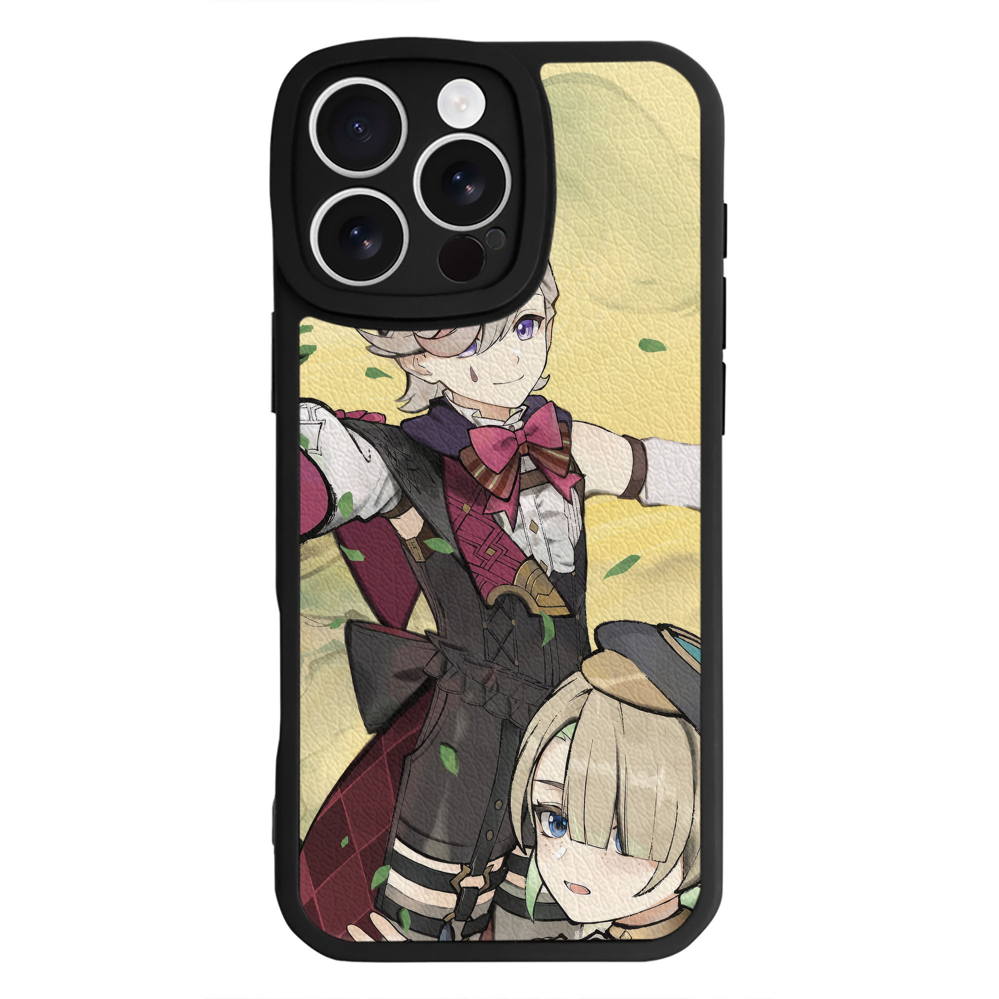 げんし神 genshin 【iPhone 16シリーズ対応】シリコンスマホケース（レザー調） 材質：シリコン